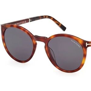 Tom Ford Eyewear Ian Round Frame Sunglasses 🕶 TF0591 Havana includes case